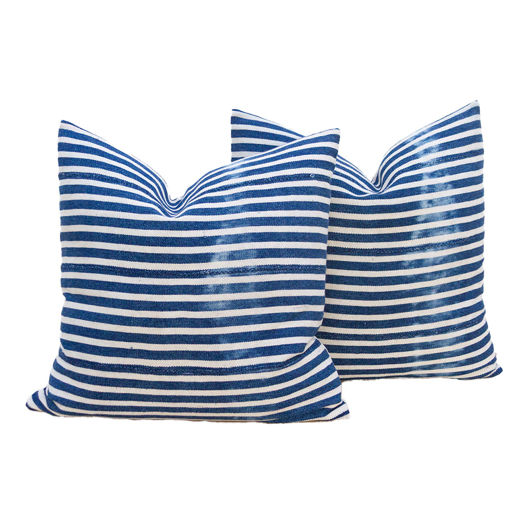 Coastal Stripe, Pair of Vintage Pillows Coastal Stripe, Pair of Vintage Pillows~P77754778