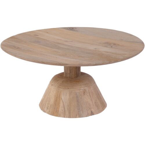 Dean 30" Round Petite Pedestal Base Coffee Table, Natural Dean 30" Round Petite Pedestal Base Coffee Table, Natural