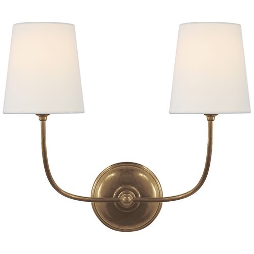 Vendome Double Sconce, Hand-Rubbed Brass~P77539360