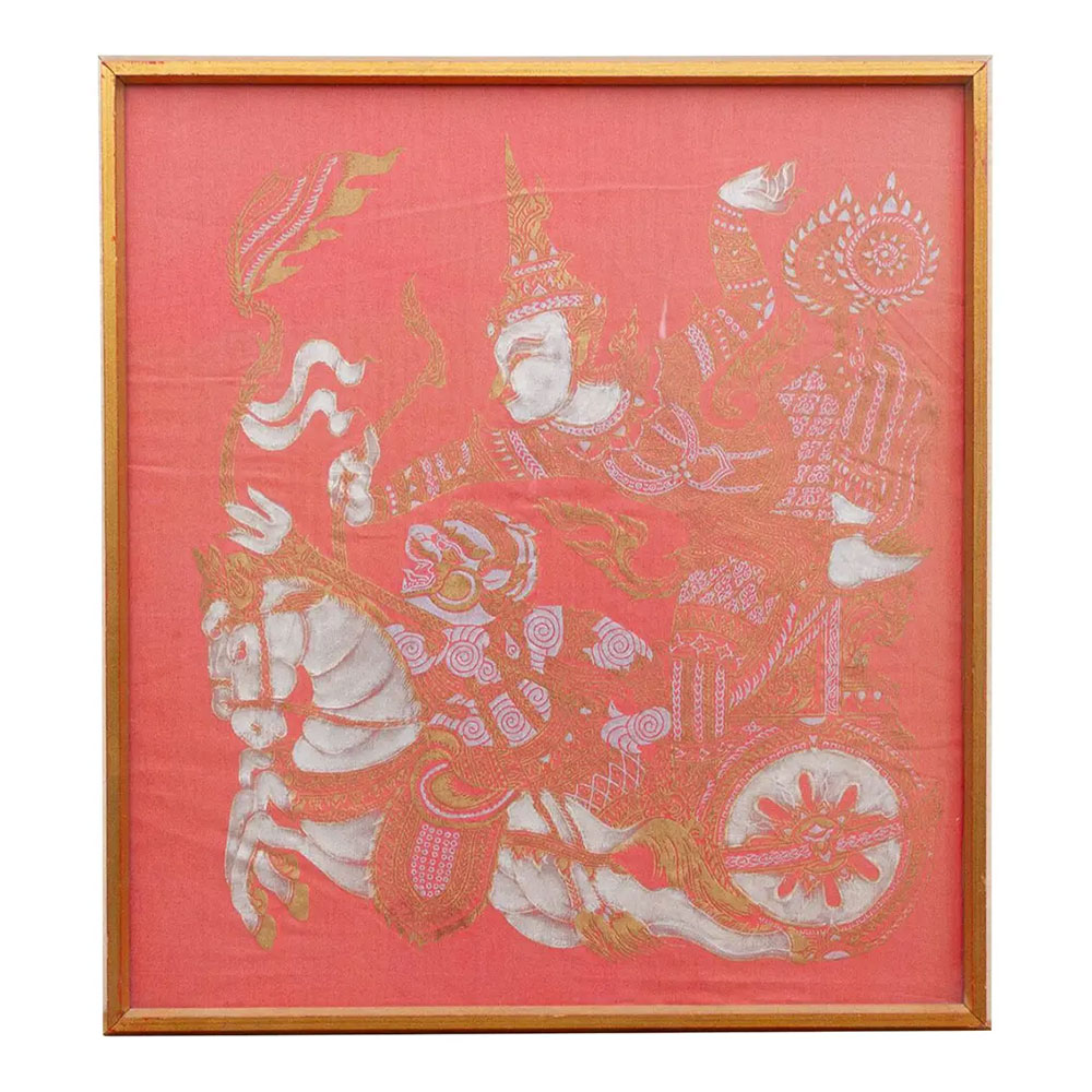 Framed Vintage Thai Procession Art~P77730967