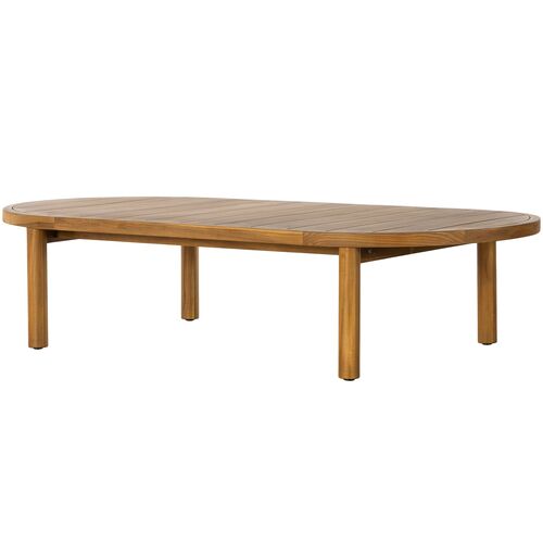 Wylie Outdoor Coffee Table, Natural Teak