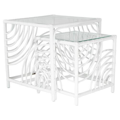 Swirl Nesting Tables, White~P77552379