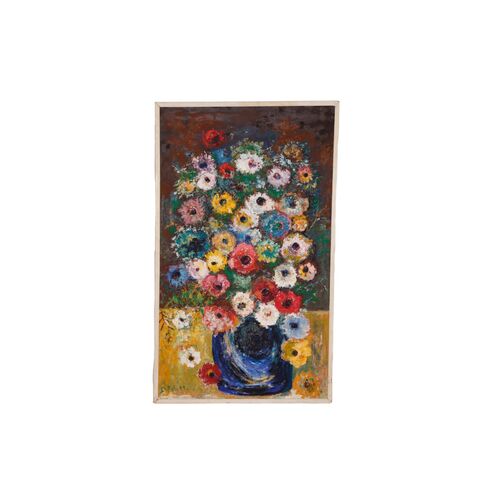 Still Life Oil Painting Of Anemones~P77657585