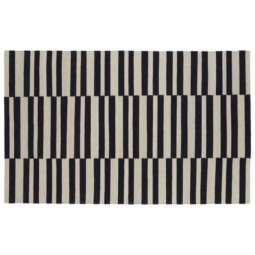 Anna Flat-Weave Rug, Black~P45888311