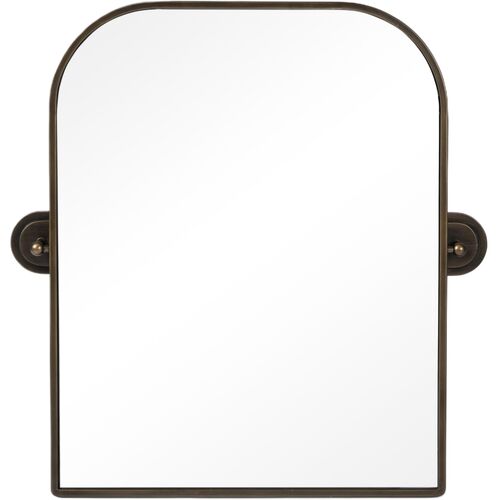 Beau Wall Mirror, Aged Iron