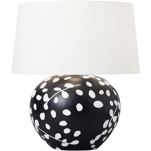 Nan Ceramic Table Lamp, Semi Matte Black~P77657918