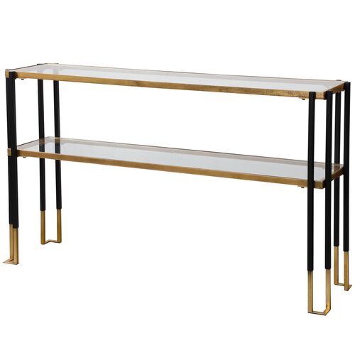 August Console Table, Black/Gold