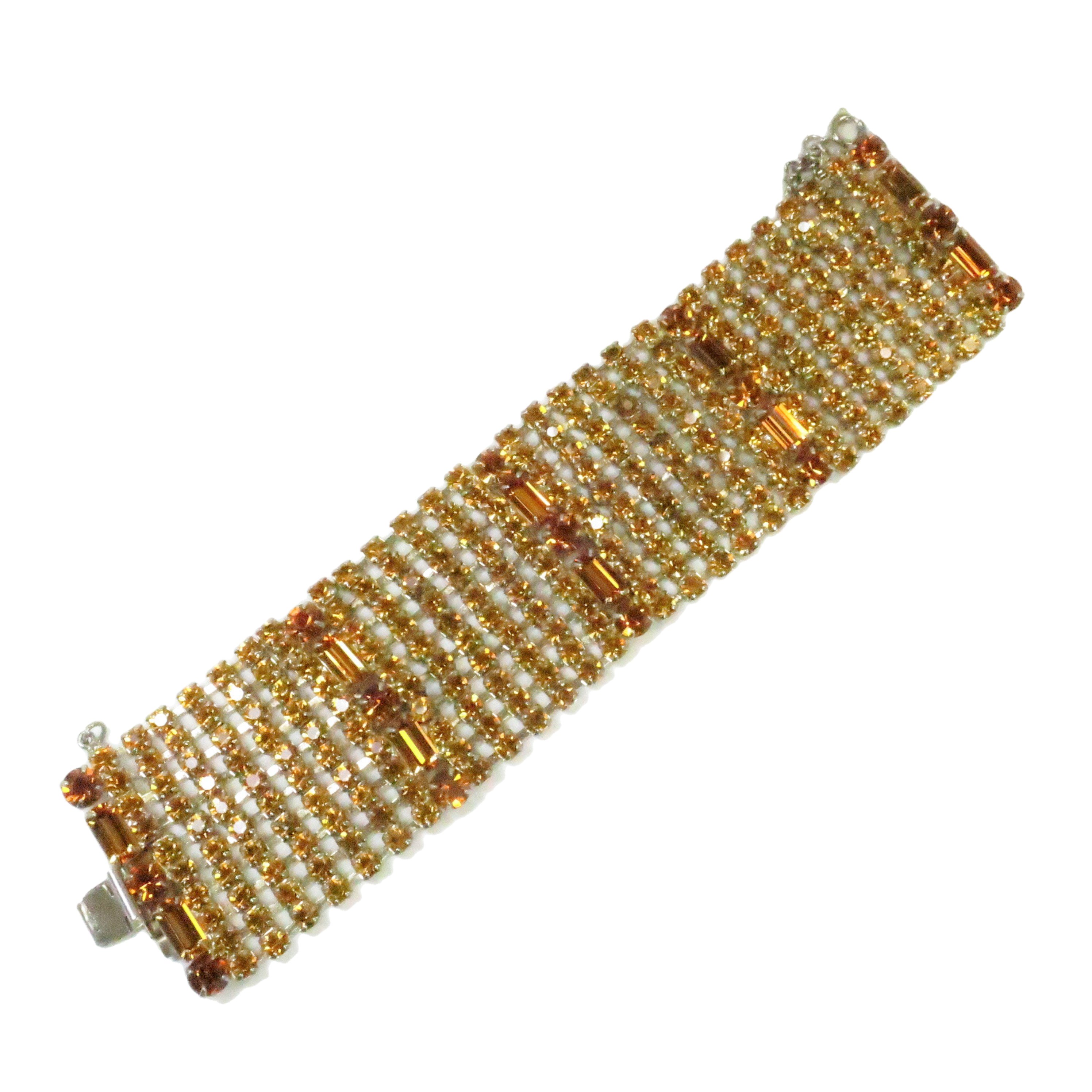 1950s Massive Amber Crystal Bracelet~P77647303