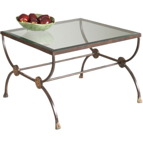 Martin Square Glass Cocktail Table, Brown