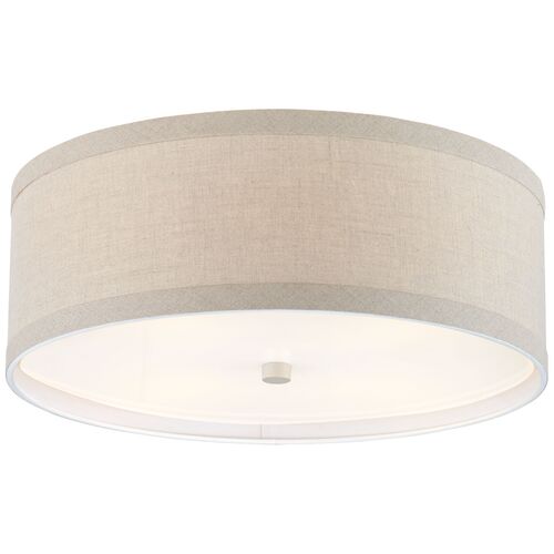 Walker Medium Linen Flush Mount