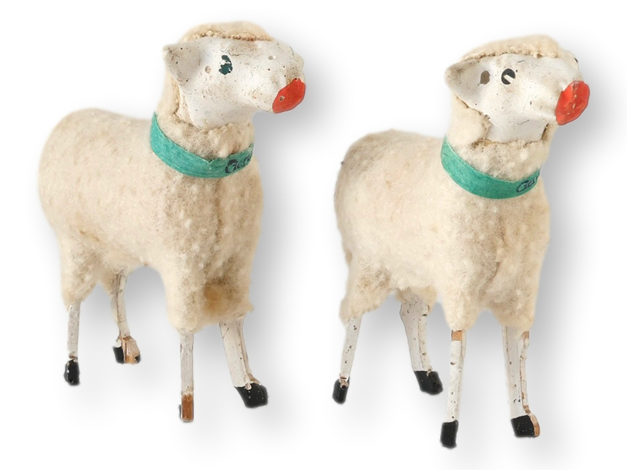 1940s German Wool Sheep, Pair~P77716553
