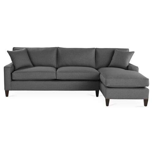 Liza Right-Facing Sectional, Charcoal Crypton~P77413108