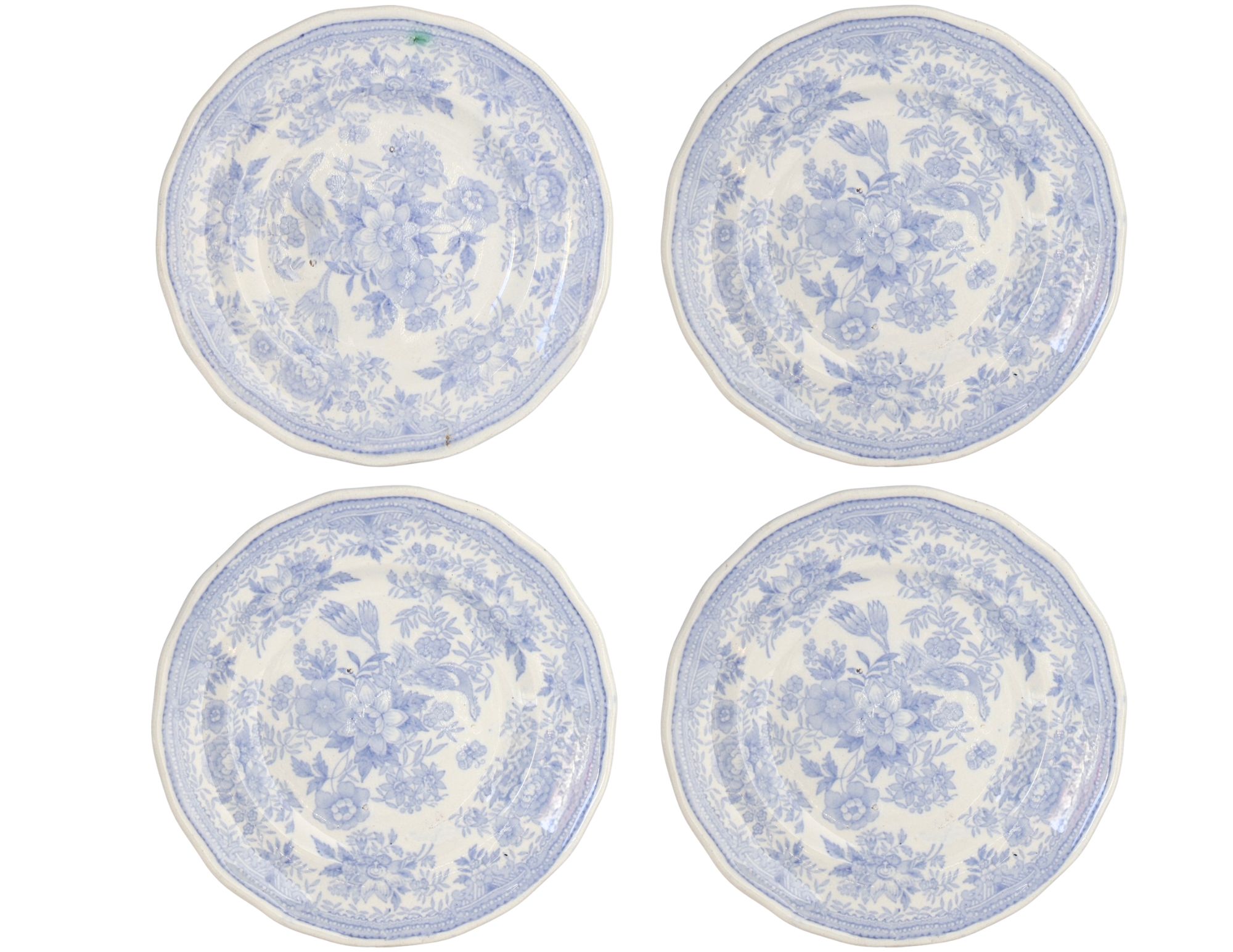 Antique Asiatic Pheasant Side Plates s/4~P77719024