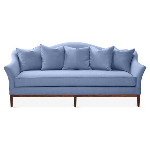 Eloise Camelback Sofa, Chambray Linen~P77460149