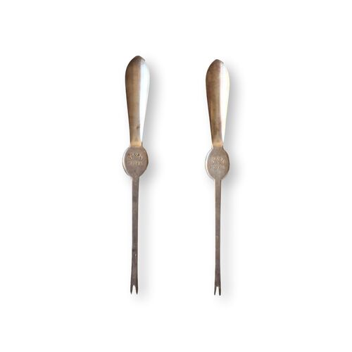 Antique Hotelware Lobster Picks, Pair Antique Hotelware Lobster Picks, Pair