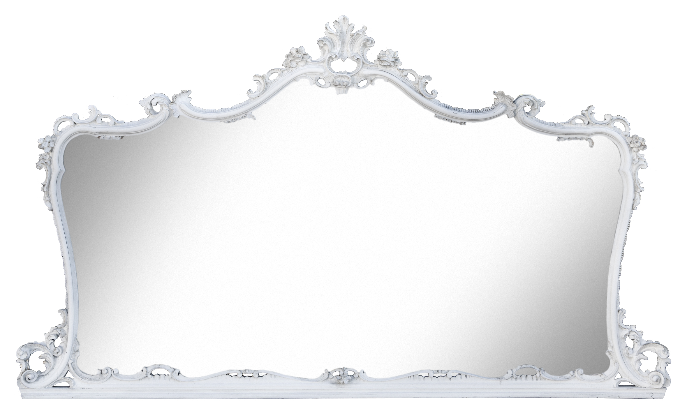 Monumental White Curvy Mirror, 47" x 80"~P77685368