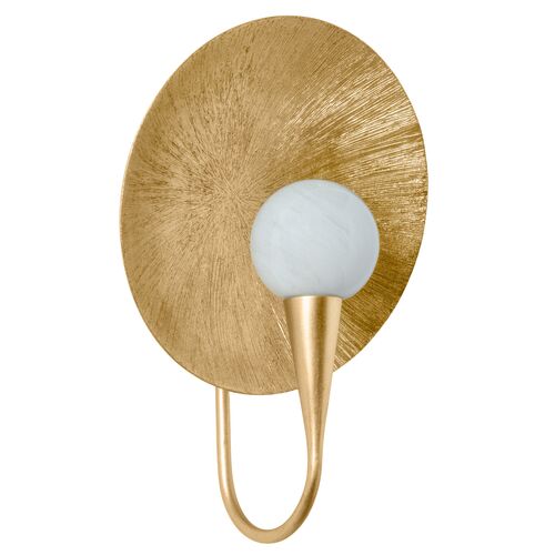 Ahmad Wall Sconce, Vintage Gold Leaf/Cloud