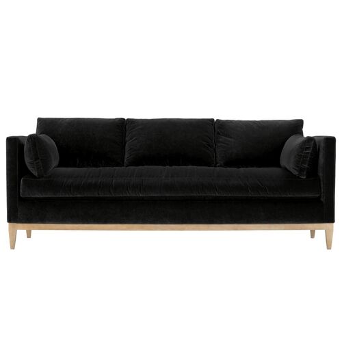 Elodie Velvet Bench-Seat Sofa