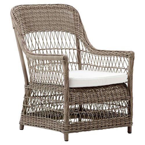 Dawn Outdoor Lounge Chair, Antique/White~P77592409