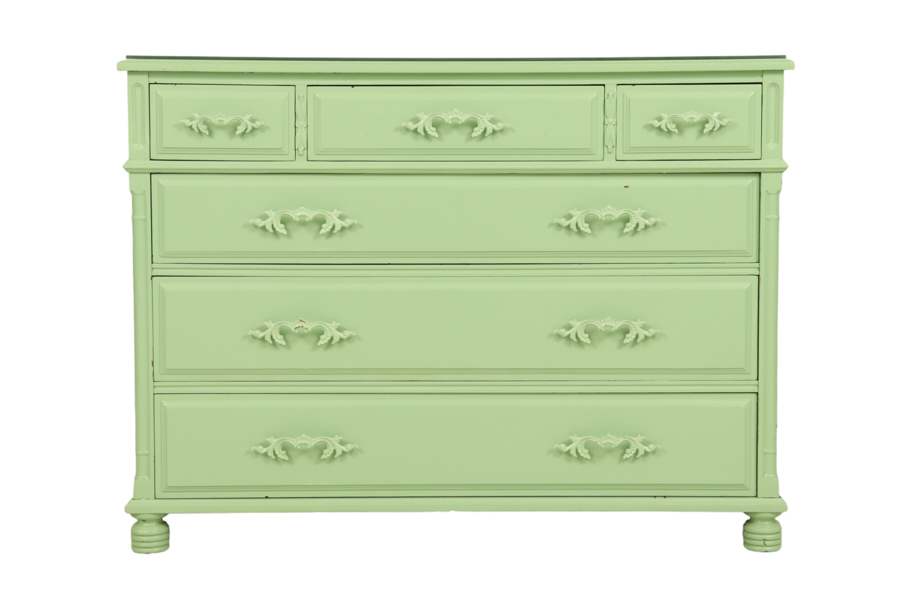 French Chest of Drawers in Sage Green~P77668112