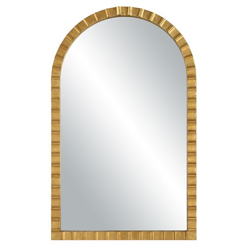 Rosamund Arched Wall Mirror, Gold