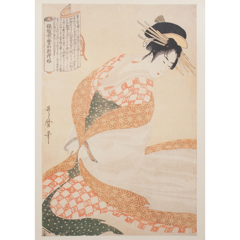 K. Utamaro, Courtesan in the White Dress~P77467892