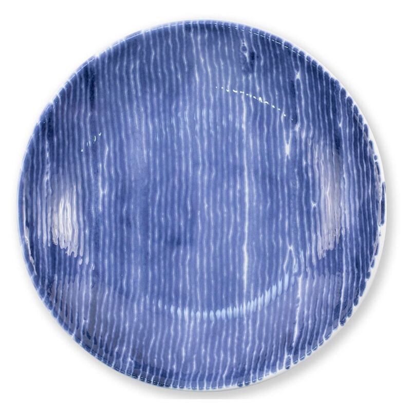 Santorini Stripe Pasta Bowl, Blue/White