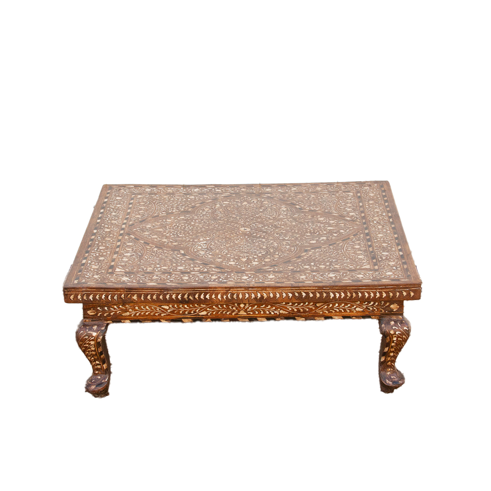 Indian Inlaid Low Side Table~P77667665
