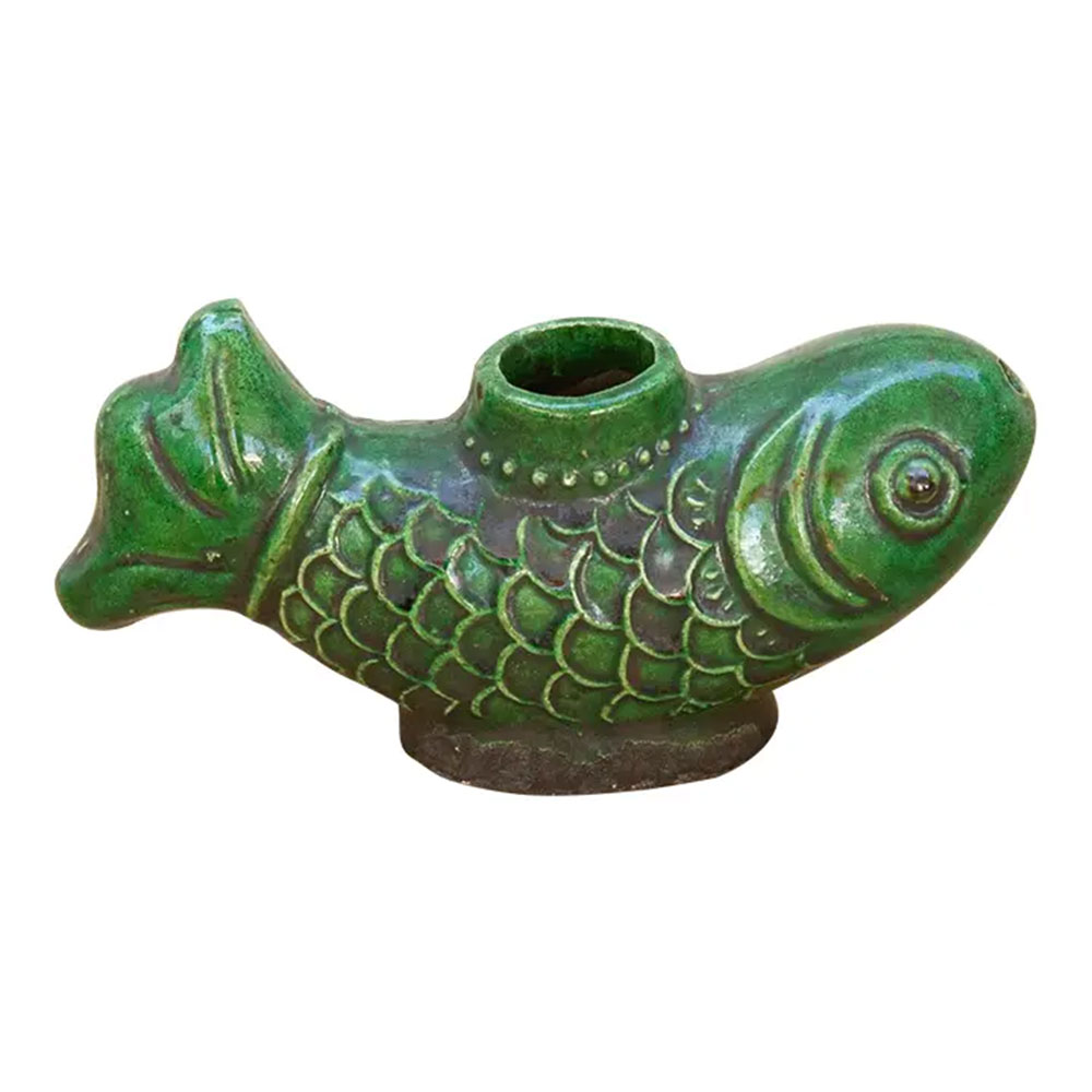 Antique Green Fish Scholar’s Ink Holder~P77751931