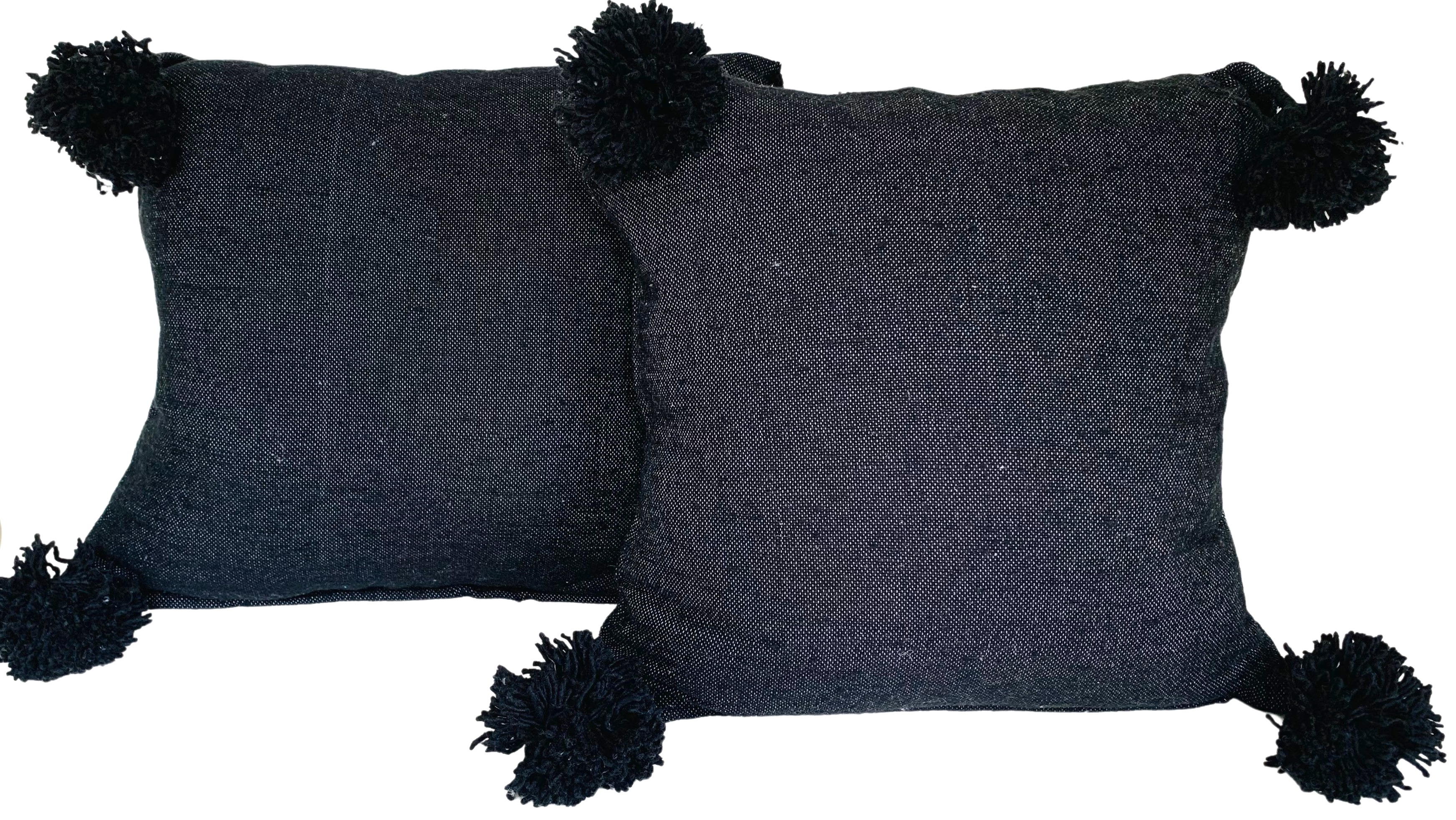 Moroccan Handloomed Pom-Pom Pillows, Pr~P77659849