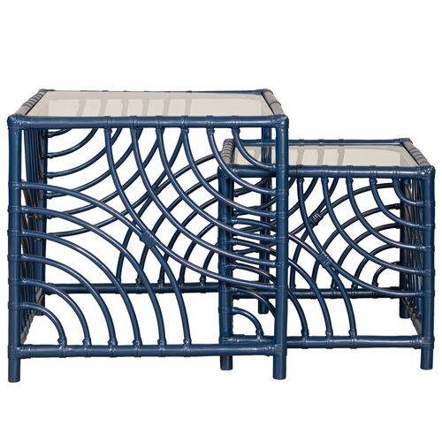 Swirl Nesting Tables, Navy~P77552382