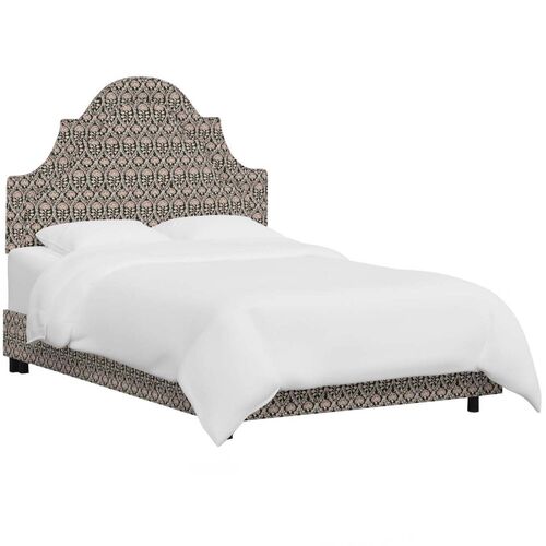 Kennedy Arched Bed, Army/Blush Floral Blockprint