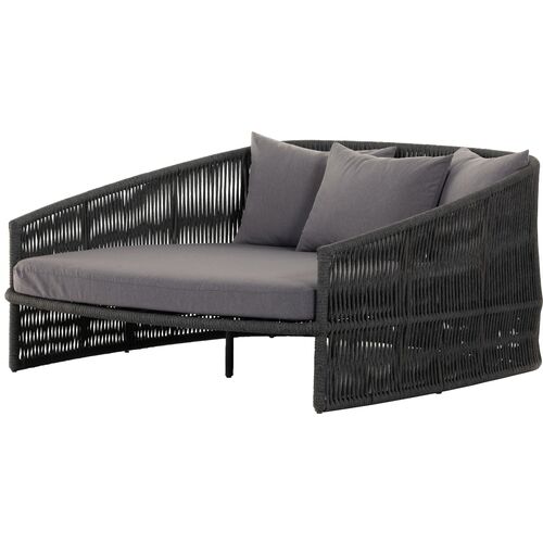 Ellison Rope Outdoor Daybed, Charcoal Gray~P77652938