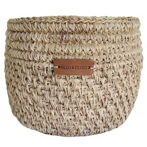 Tallo de Olivo, Fique Bread Basket, Brown