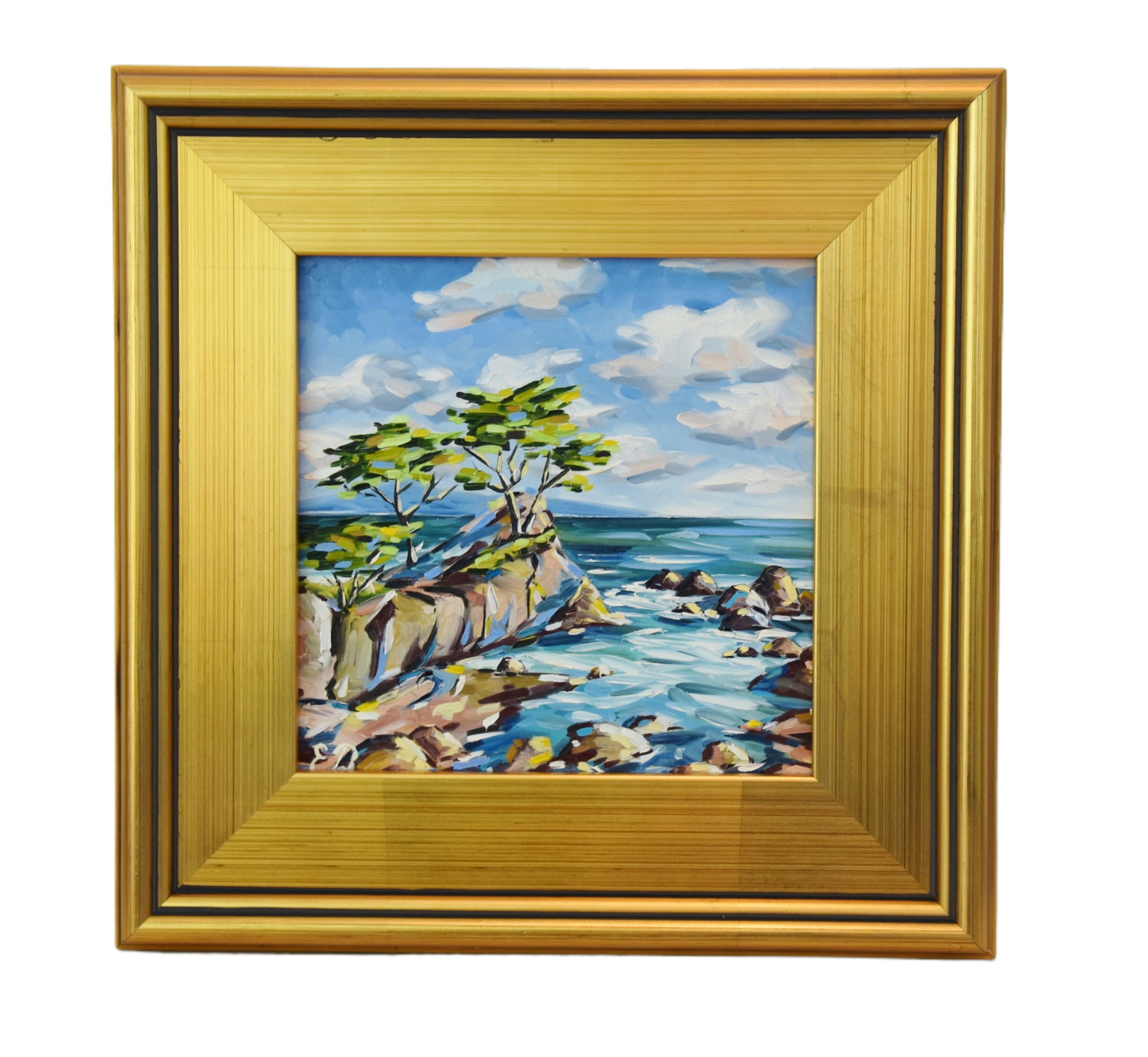 Monterey CA Cyprus Seascape Oil Painting~P77690367
