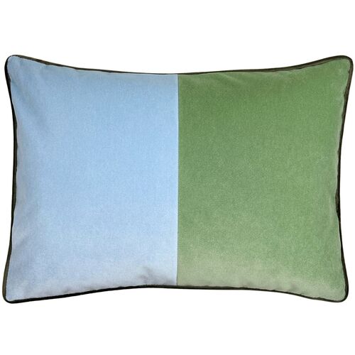 Andrews 14x20 Colorblock Velvet Lumbar Pillow Andrews 14x20 Colorblock Velvet Lumbar Pillow