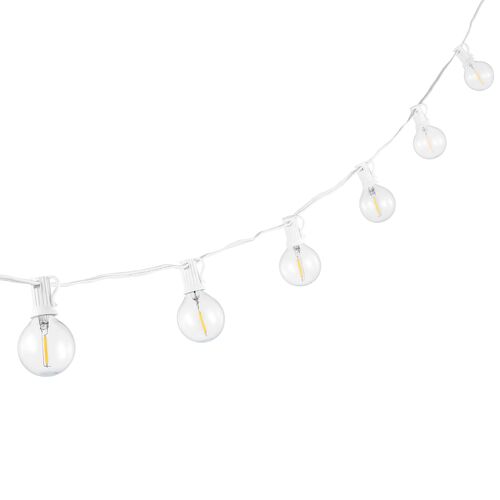 Drisden LED 10-Light Outdoor String Light, White