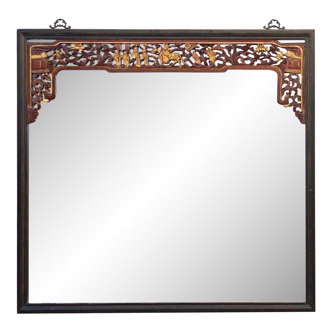Large Finely Carved Chinoiserie Mirror~P77687948
