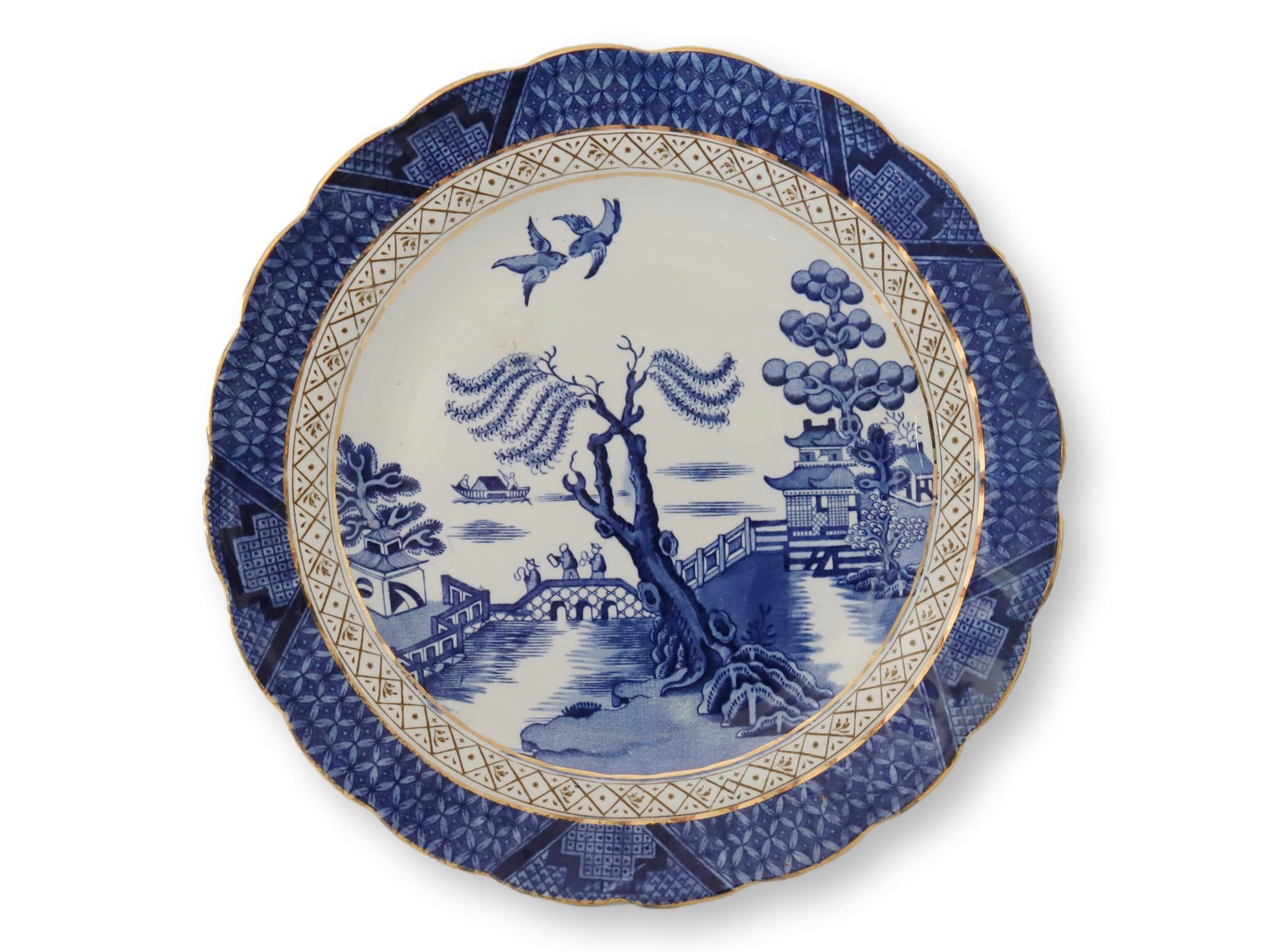 English Blue Willow Large Dinner Plates~P77673155