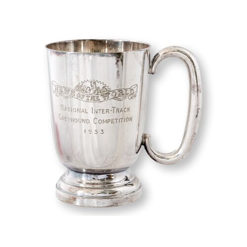 1953 Greyhound Dog Race Trophy Mug 1953 Greyhound Dog Race Trophy Mug