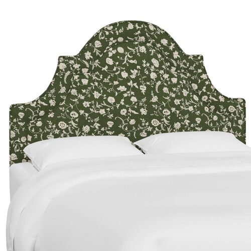 Kennedy Arched Headboard, Olive Floral