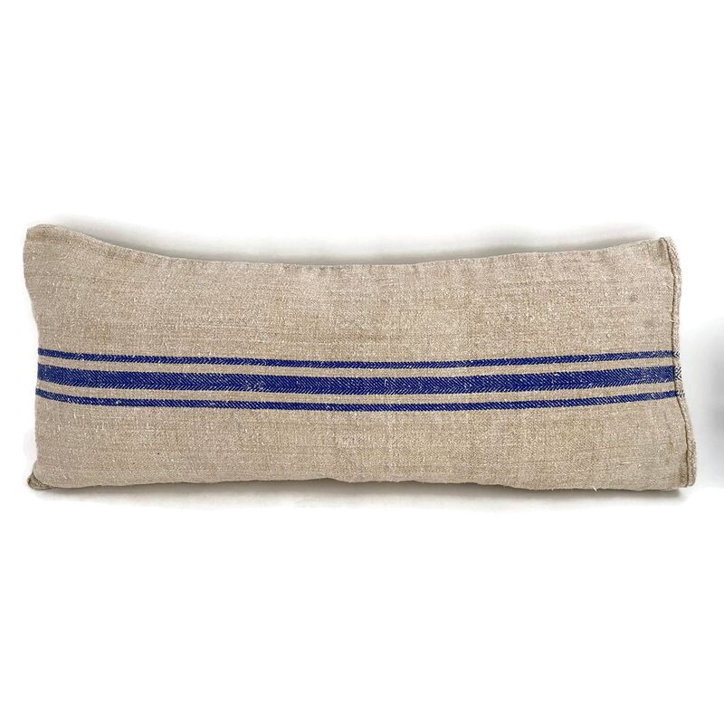 1940s French Grain Sack Body Pillow/Sham