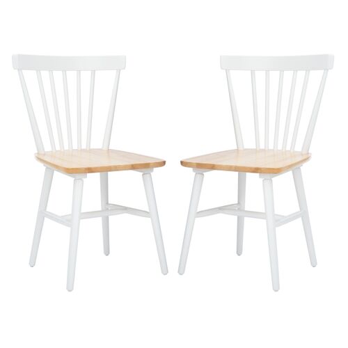 S/2 Hannah Dining Chairs, White~P69511564