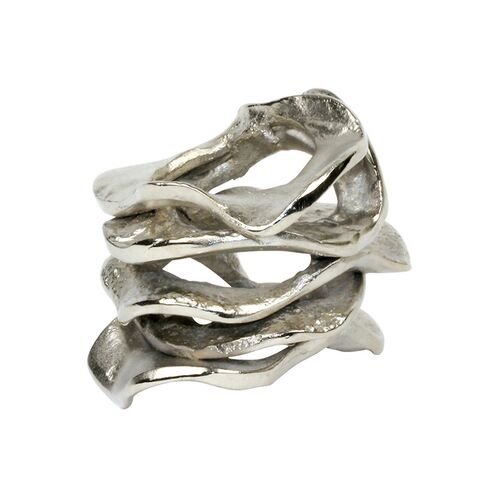 S/4 Flux Napkin Rings, Silver~P77546528