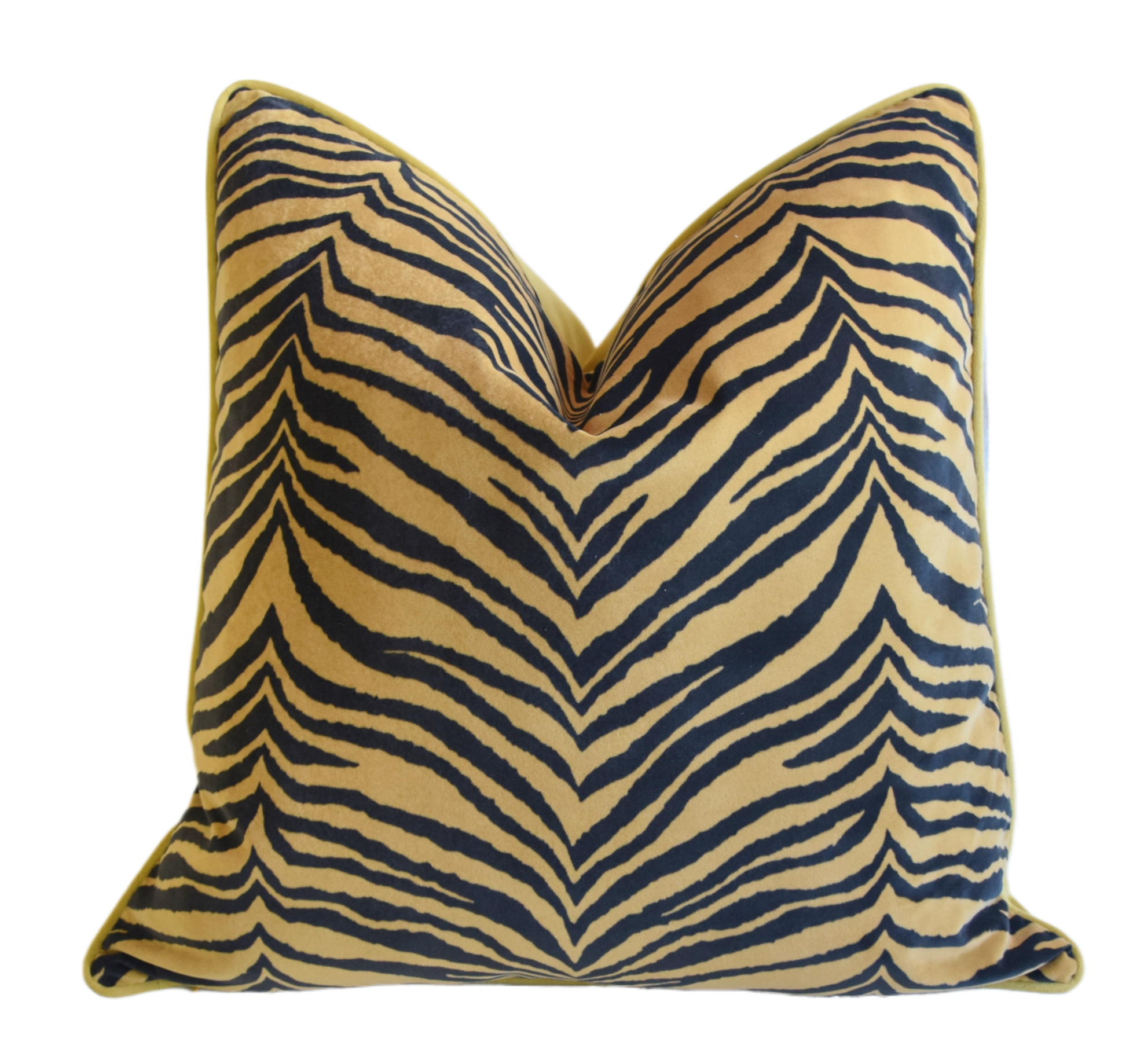 Designer Tiger Cat Velvet Pillow~P77678835