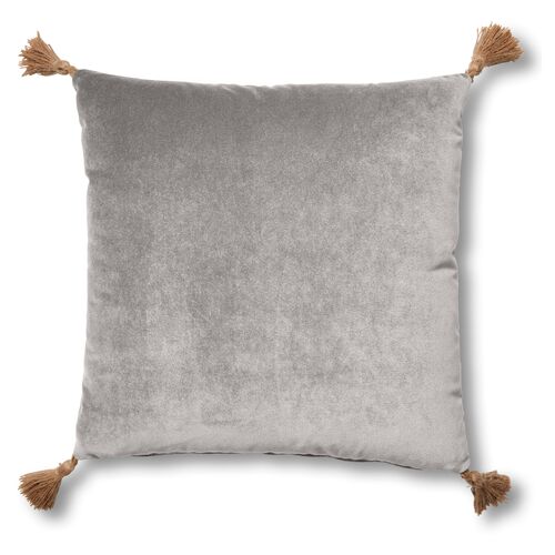 Lou 19x19 Pillow, Light Gray Velvet~P77551933