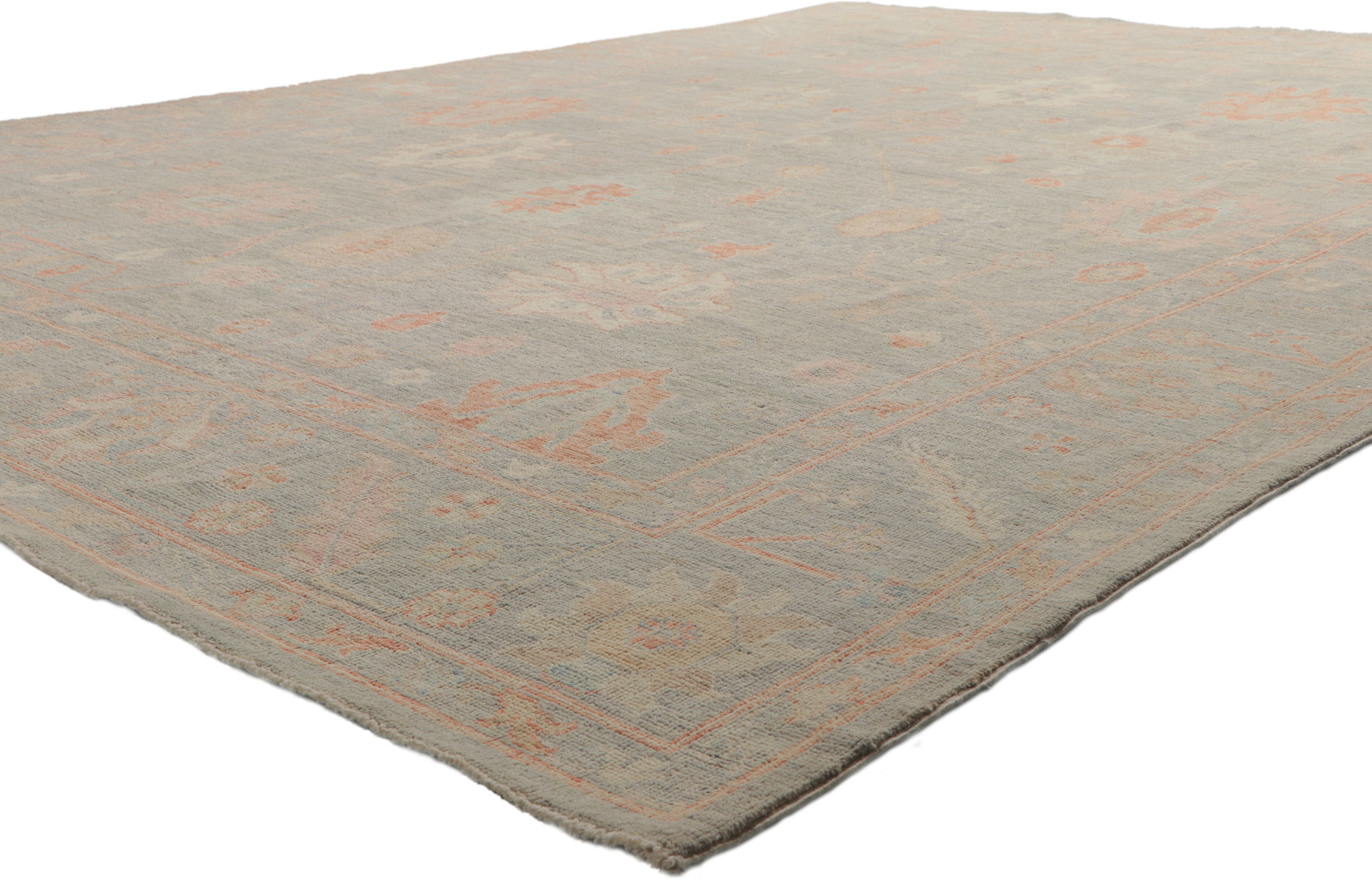 Soft Muted Pastel Oushak Rug, 8'10 x 12'~P77672097