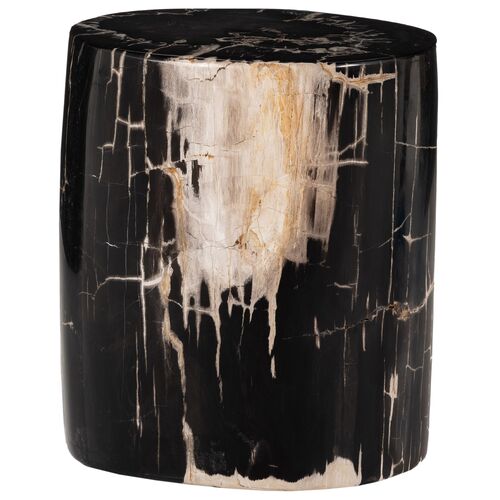 Moscow End Table, Dark Petrified Wood