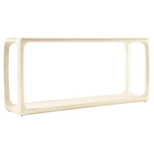 Westwood Open Console Table, Alabaster White