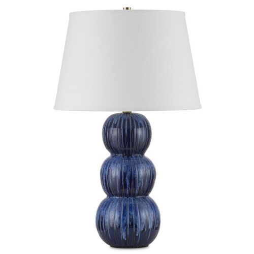 Salacia Table Lamp, Satin Blue